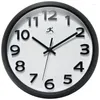 Orologi da parete Numeral Plastic 10,75 "orologio interno con numeri arabi standard su viso nero