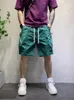 Shorts masculinos Summer Beach Fashion Candy Color Big Pocket Mens Cargo Casual High Street Loose Fit Knee Troushers Masculino