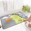 Mattes de bain dessins animés de salle de bain en peluche Toilet de toilette Entrée absorbant Tapis épaissis de la chambre à pied rapide épaissis