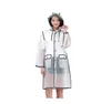 Visit des hommes Plastique Long Sac à dos épais imperméable bbybze Femmes Poncho Raincoat Hooded dames randonnée École d'école Rai Vaies de pluie Ekdnc1682576