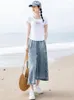 Jeans pour femmes conception de femmes Vacances lâches confortables broderie de streetwear simple style de veau rétro élégant attrayant style chinois