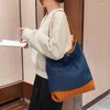 Bolsa de grande capacidade para mulheres bolsas de lona de sacos de jeans de jea