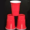 Cups jetables Paires Lber 50pcs / Set 450 ml Red Plastic Cup Party Bar Restaurant Fourniture des articles ménagers pour la maison