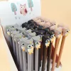 Stylos 10pcs / en vrac élégant chouette esthétique stylos stylos mignon kawaii gel stylo drôle d'écriture bleu encre ballpoint bille de papeterie kit