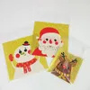 Geschenkwikkel Merry Christmas Biscuits Candy Bag Santa Claus Zelfklevende plastic zakken voor jaar Kerstkoekverpakking