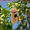 Decorative Figurines Bird Nest Hanging Mini Hummingbird House Outdoor Garden Patio Wooden Crafts Nordic Birdhouse Pendant