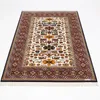 Mattor 4'x6 'Handknotted Silk Rug Home Office Randiga mönster Kid Friendly Carpet (W16A)