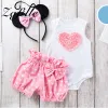 Shorts ZAFILLE Sweet Suit For Newborn Girls Clothes Set Cute Bodysuit+Polka Dot Shorts 012M Kids Toddler Costume Baby Tracksuit Outfit