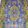 Carpets 3'x5 'tapis oriental bleu foncé fait à la main de petits tapis de soie turque (TJ463A)