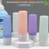 Bouteilles de rangement 1pcs 90 ml de bouteille de voyage en silicone rechargeable gel de douche de lotion de lotion shampooing vide