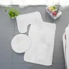 Carpets 3pcs Non-Slip Soft Bath Rugs Keep Floors Clean And Dry Mat For Toilets Base Bathtub