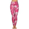 Aktywne spodnie fantazyjne różowe legginsy Flamingo tropikalne ptak joga joga śmieszne stretch nogawki dla kobiet za rajstopy gimnastyczne