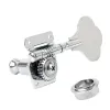 Kablar 4st Guitar Tuning Pinns Electric Bass Tuner Peg Guitar Open Gear Tuning Pegs Machine Heads For Fender Jazz Bass Guitar Silver