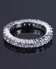 Nya CZ Zirconia Tennis Finger Rings White Gold Plated Full Diamond Iced Out Wedding Engagement Hip Hop Rock Rapper Jewelry Gifts F4577160