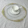 Plates 100 PCS Charger Clear Plastic Tray Round 13 Inches Acrylic Decorative Service Plate For Table Setting