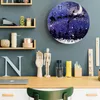 Clocks muraux View de Noël View du Père Noël Corloge ronde Round Design Modern Design Kitchen Hanging Watch Home Decor Silent