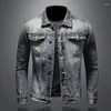 Men's Jackets 2024 Jacket Fashionable Casual Lapel Denim Retro Trendy Slim-Fit Motorcycle Cycling Suit Clothing