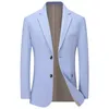 Men's Suits Man Solid Formal Wear Business Casual Coats Thin Blazers Jackets Spring Fashion Male Clothing 4X