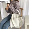 Shoulder Bags MENGM Women Crossbody Bag Fashion Tote Canvas Solid Color Handbag For Shopping Travelling Large Capacity Gifts Birthday