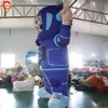 Activités extérieures Astronaute gonflable bleu de haut niveau avec des verres Carton de modèle de spatial gonflable avec souffleur d'air à vendre