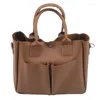 Bag Pu Leather Laptop Simple Handbags Designer Women Shoulder Casual Big Tote Vintage Ladies Crossbody Bags