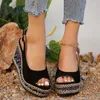 Sandales Super High Heels Femmes Centures Chaussures Platage Peep Toe Slippers 2024 Fashion Summer Pumps Walking Beach Zapatos Mujer