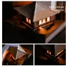 Minyatürler omoshiroi blok 3D not defter küpleri sevimli pavilion mini 3d not pedi led diy ev kawaii not kağıt orijinal hediye düğün konukları