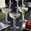 Wegwerpbekers rietjes 6 stks plastic champagne fluiten highball glazen cocktail voor feestjes glitter trouwfeest duidelijke toasting cup