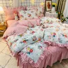 Bedding Sets Cotton Blends Princess Style Home Set Four Pieces For 1.5m/1.8m/2.0m Bed Print N12