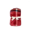 Cobertores clássicos Vermelho Vermelho Sherpa Flanela Blanket Bedroom Sofá Lavável Winter Warm Knee Knee 80x100cm