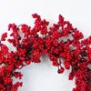 Fleurs décoratives 1pcs Fruit rouge artificiel Garland Fortune Holly Berry Wreath Christmas Tree Decoration Party Decor