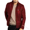 Herenjacks Casual Winddicht PU Lederen jas Mogelijke kleur Outdoor Slim Fit Rapel Blazer Male Business Spring