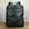 Рюкзак мода подлинная корова кожа мужская 14 -дюймовая сумка для ноутбука