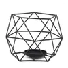 Kerzenhalter 2PC hochwertige geometrische geometrische Metallhalter Candlestick Ornament Tea Light Wedding Party Tischdekoration mit Brille