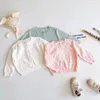 Vestes 2024 Summer Children's Thirt Robe Baby Robe Coton Coton Migne Blanc Rose Rose Vêtements pour filles