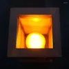 Bandlers en bois fait à la main Ramadan Lantern Eid Moubarak Quran Lettrage LED LET