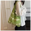 Knitted Handbags Female Large Capacity Womens Shoulder Bag Autumn Winter Purses Casual Woven Shopping 240401