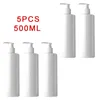 Dispensador de sabão líquido 5pc 500ml Pet Pet vazio Recarregável SHAMPOO BOMBRO BOMPLETS com dispensadores para condicionador de cabelo