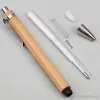 Pennen 100 stcs set bamboe houten balpen 1,0 mm tip blauw zwart inkt kantoor school schrijven briefpapier zakelijke clip tatature ball pen