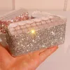 Storage Bags Luxury Handmade Bling DIY Sparkle Eyebrow Pencil Collective Make Up Container For Celebrity Girls