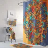 Cortinas de ducha boho mandala cortina ecléctica y decoración de baño bohemio