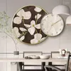 Wandklokken bloemen schilderijen modern eenvoudig cirkelvormig decoratief schilderklok