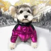Nowe luksusowe ubrania dla psów dla zwierząt domowych w dół kurtki ciepłe zimowe aksamitne płaszcze wysokiej jakości odzież marki dla małych i średniej wielkości psów sznaucerów hurtowy buldog francuski