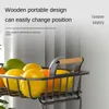 Kitchen Storage 2 Tier Countertop Fruit Basket Detachable Double Layer Vegetable Bowl For Home Stand