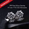 100% reële 925 Sterling Silver Moissanite oorbellen 0,5-1 Caratcolor Stud voor vrouwen topkwaliteit Sparkling Wedding Jewelry3087214