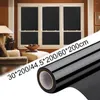 Adesivi per finestre PVC Black Sticker Black Electrostatic Matte Total Blackout Block Privacy Film Tinta Films Glass Glass