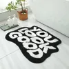 Bath Mats Inyahome Oversized 62x80cm You Look Good Black White Bathroom Rugs Soft Floor Indoor Carpets Microfiber Tufted Mat