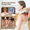 Foreverlily Neck and Shoulder Massager Wireless Back Shiatsu Knådan Cervical Relaxing Massage Shawl 240403