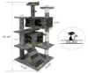 52quot Cat Tree Activity Tower Pet Kitty meubels met krassende palen Dders64313225415455