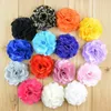 Декоративные цветы 30 шт. 8 см. Сатиновый цветок для детской повязки DIY Craft Craft может выбрать цвета (HMF-57)